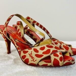 YSL RARE Tom Ford for YSL 2002 Authentic (w Cert) Eva Lip Ankle Strap Sandal